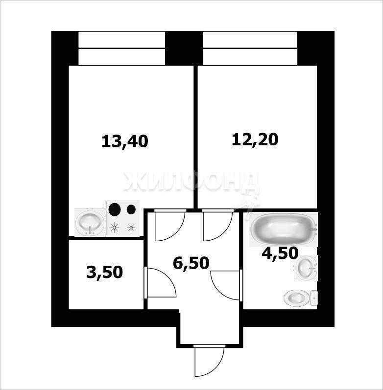 1-комнатная квартира, 40.1 м2