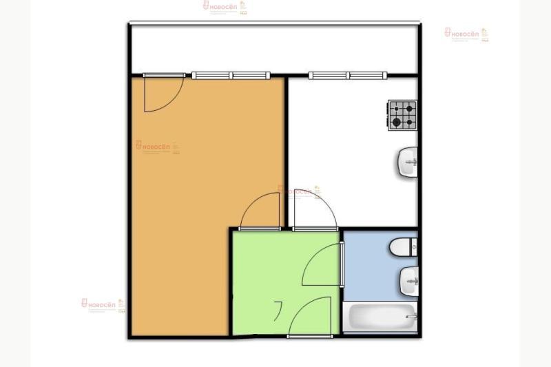 1-комнатная квартира, 26 м2