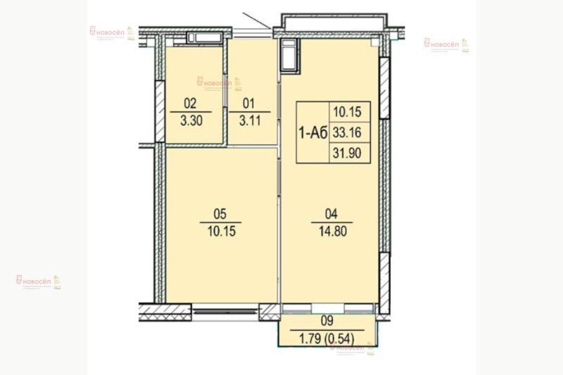 2-комнатная квартира, 32 м2