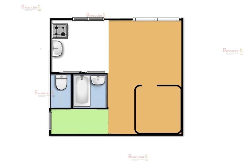 1-комнатная квартира, 35 м2