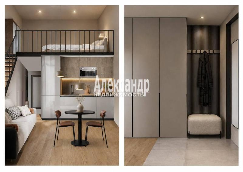 Квартира-Студия, 33 м², 3/5 этаж