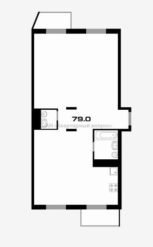 3-комн. квартира, 86 м², 2/8 этаж