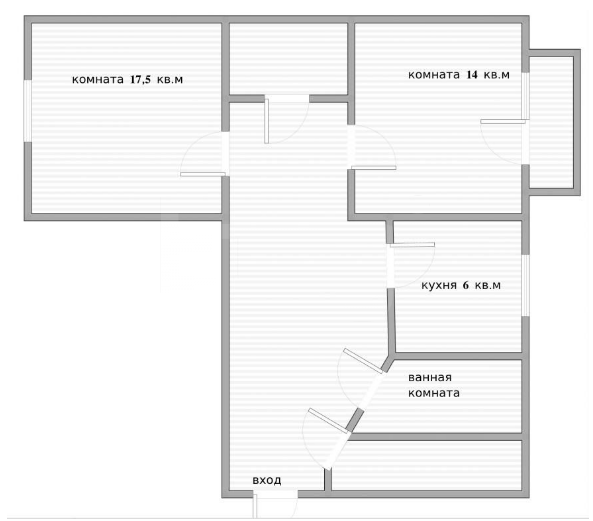 2-комн. квартира, 48.5 м², 5/5 этаж