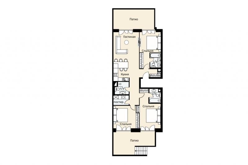 4-комнатная Квартира, 137 м2