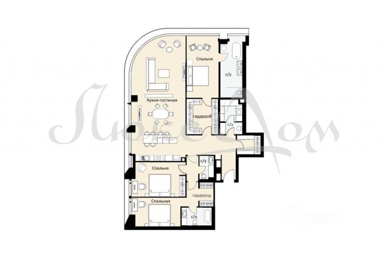 4-комнатная квартира, 185 м2