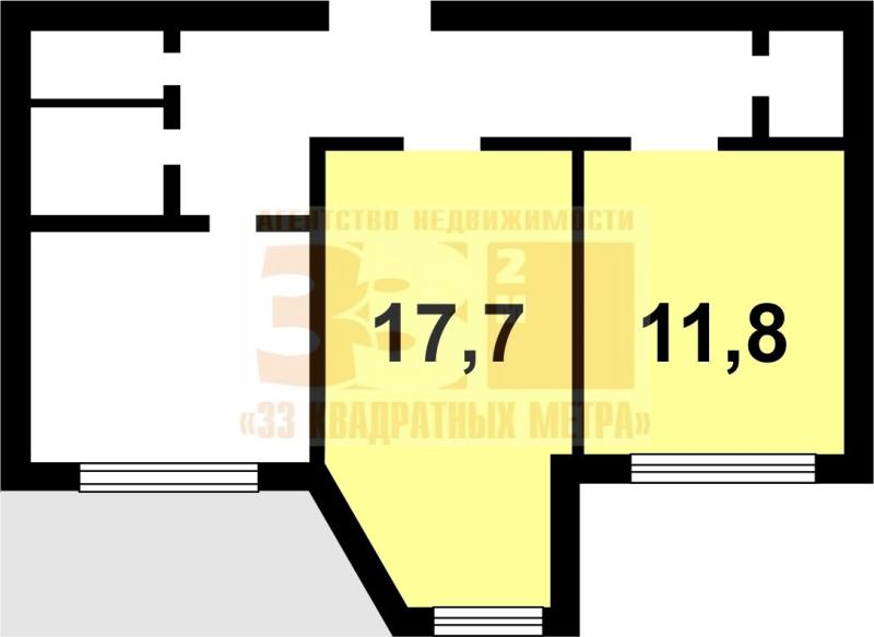 2-комнатная квартира, 54 м2