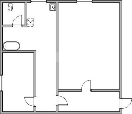 2-комн. квартира, 46.5 м², 1/2 этаж