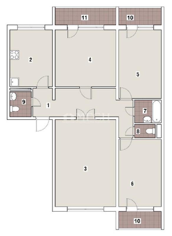 1-комнатная квартира, 41.9 м2