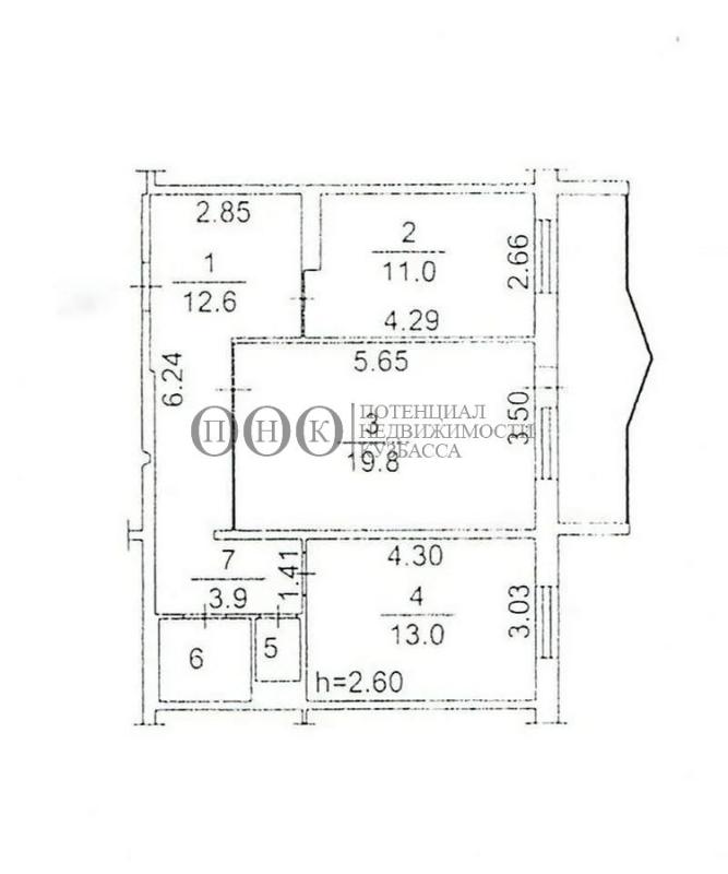 2-комн. квартира, 63.9 м², 6/10 этаж