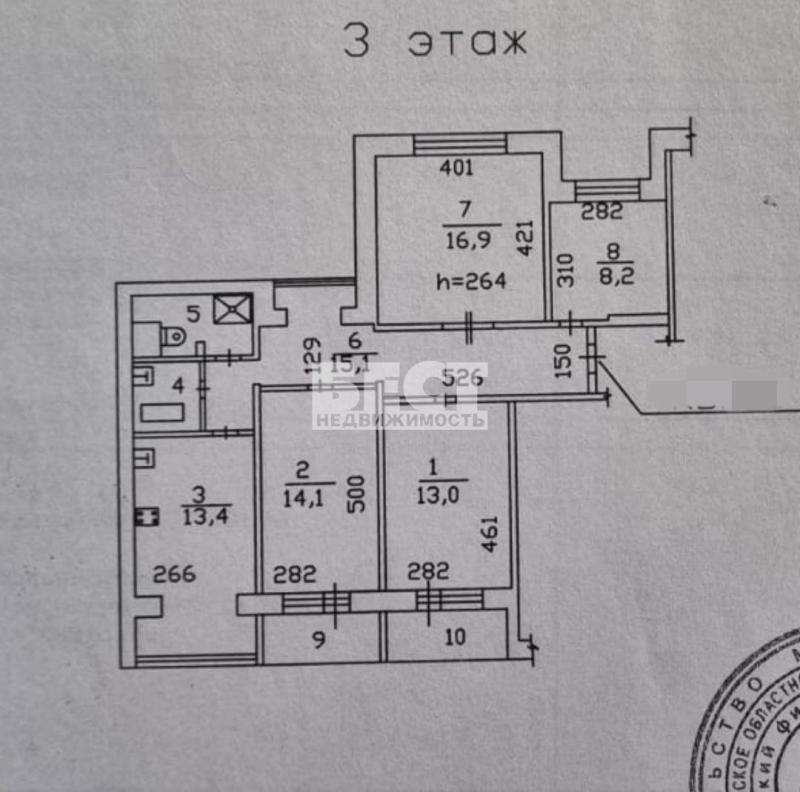 4-комнатная квартира, 90 м2