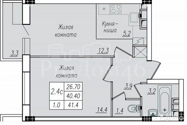 Квартира, Курская область, Курск, Сеймский округ, ул. Энгельса, 156. Фото 1