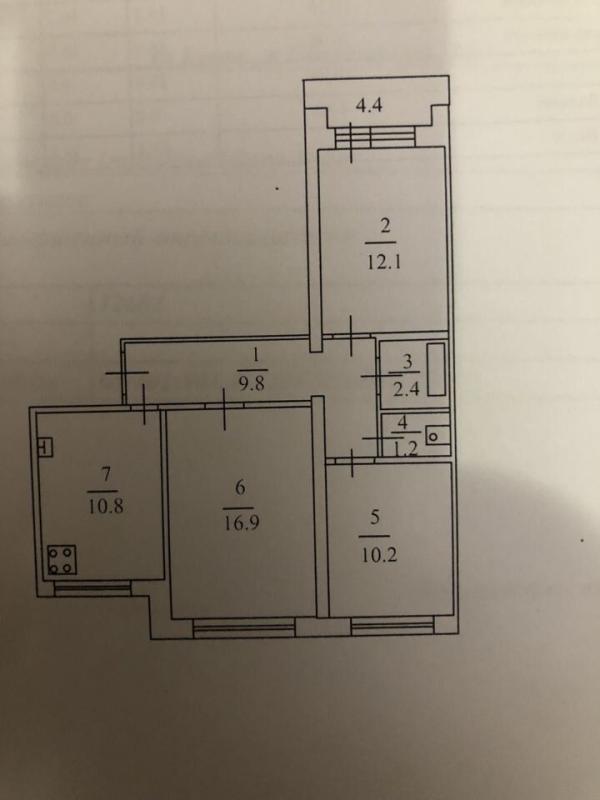 3-комнатная квартира, 63.4 м2