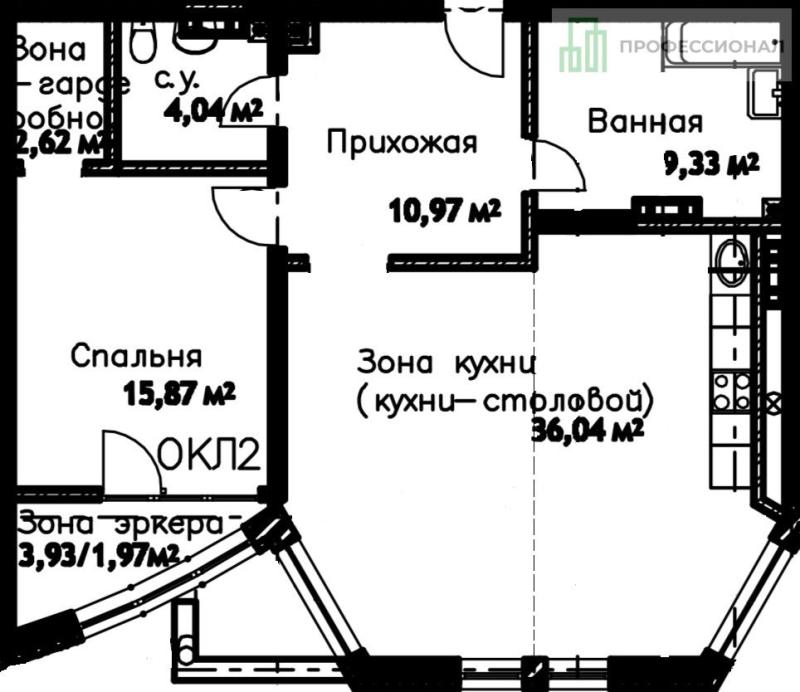 2-комнатная квартира, 80.8 м2