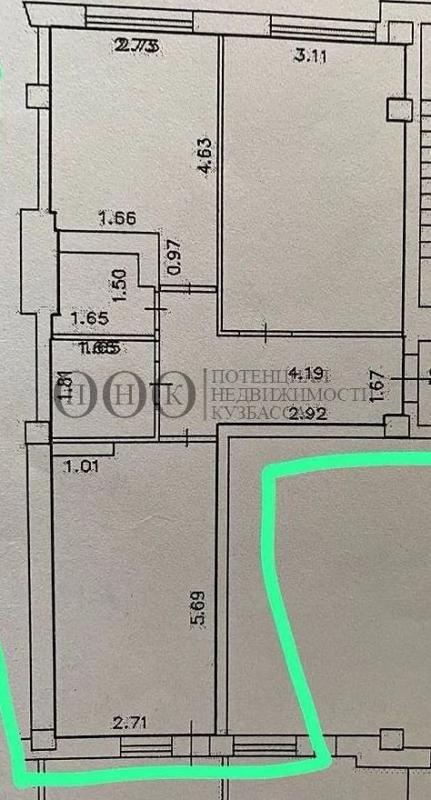2-комн. квартира, 56 м², 10/12 этаж