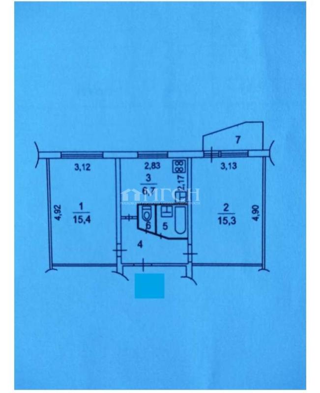 2-комн. квартира, 45 м², 5/5 этаж