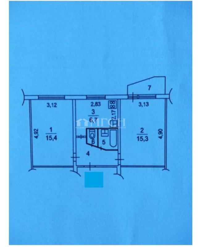 2-комнатная квартира, 45 м2