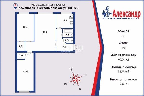 Квартира, Санкт-Петербург, Ломоносов, Александровская улица, 32б. Фото 1