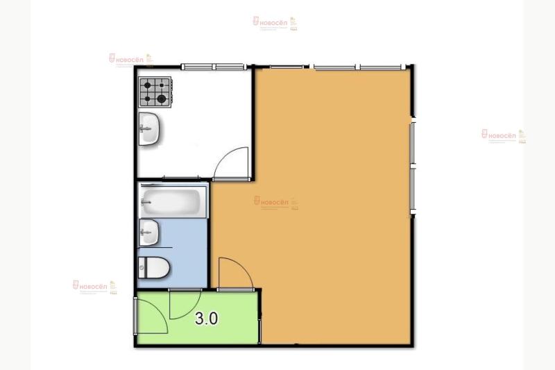 1-комнатная квартира, 32 м2