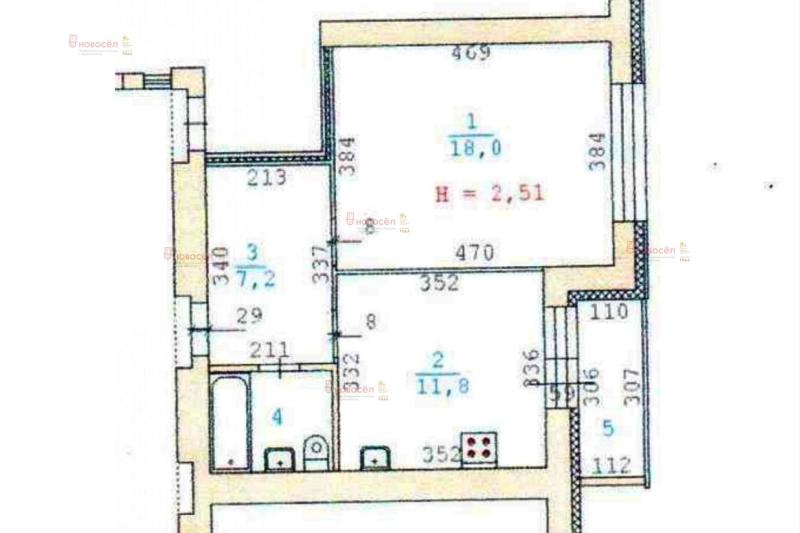 1-комнатная квартира, 41 м2