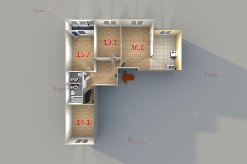 4-комнатная квартира, 100 м2