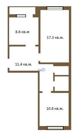 2-комнатная квартира, 53.3 м2