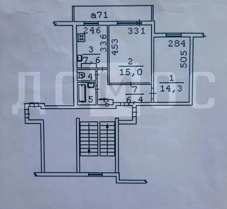 2-комнатная квартира, 47.6 м2