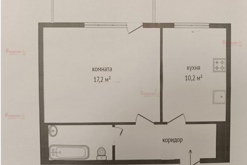 1-комнатная квартира, 37.2 м2