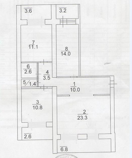 3-комнатная квартира, 93 м2