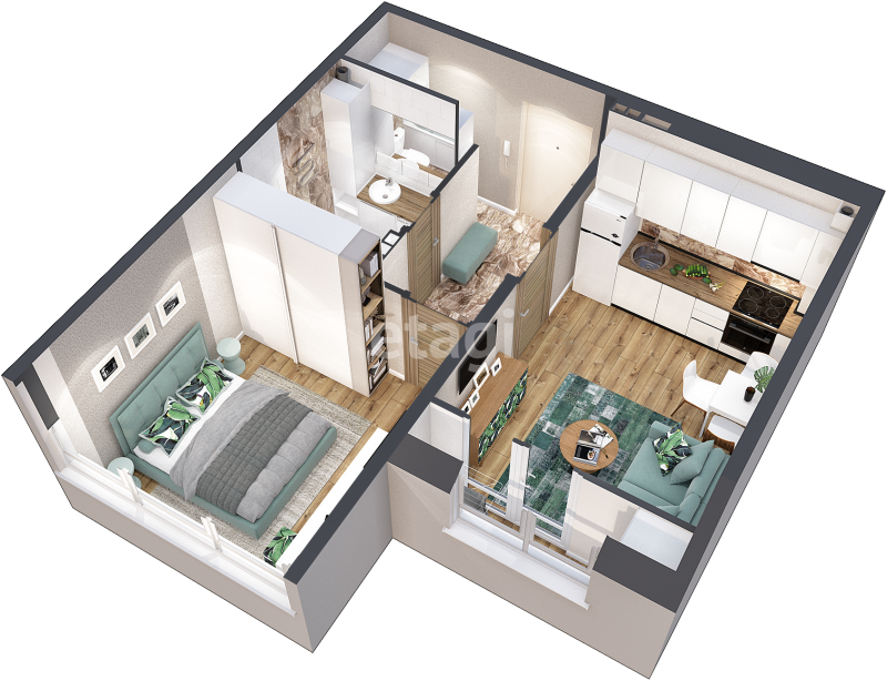 2-комн. квартира, 35 м², 4/7 этаж