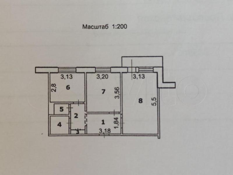 2-комн. квартира, 50 м², 3/10 этаж