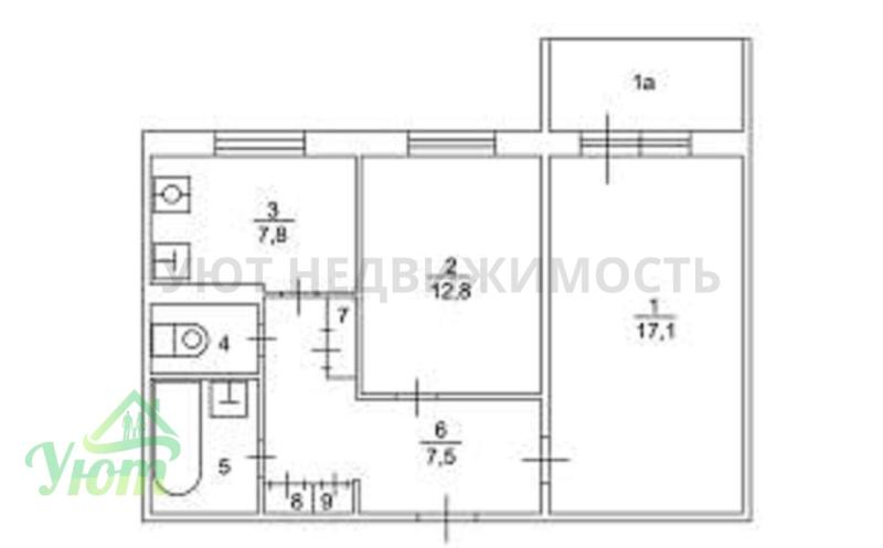 2-комнатная Квартира, 50 м2