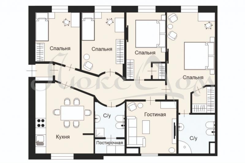 4-комнатная Квартира, 190 м2