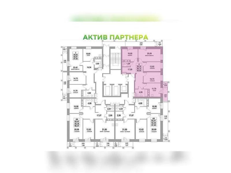 4-комнатная Квартира, 99.8 м2