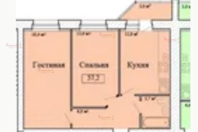 2-комн. квартира, 58 м², 10/26 этаж