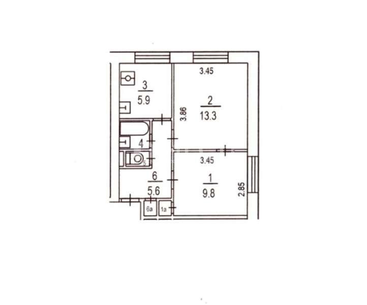 2-комнатная Квартира, 38.3 м2