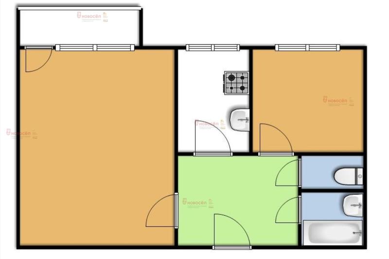 2-комн. квартира, 44 м², 9/9 этаж