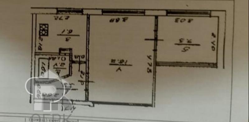 2-комн. квартира, 35.9 м², 1/5 этаж
