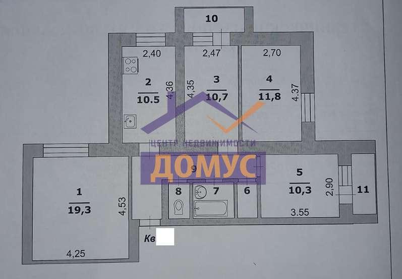 4-комнатная Квартира, 77 м2