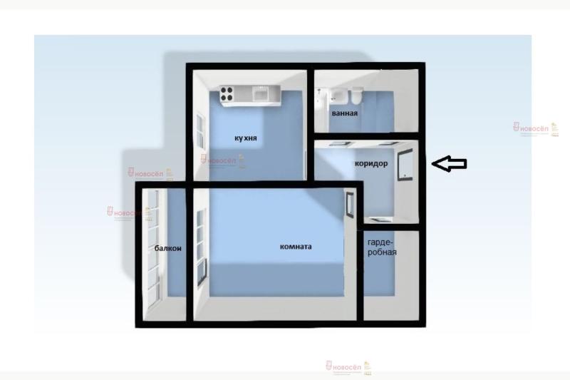 1-комнатная Квартира, 40 м2