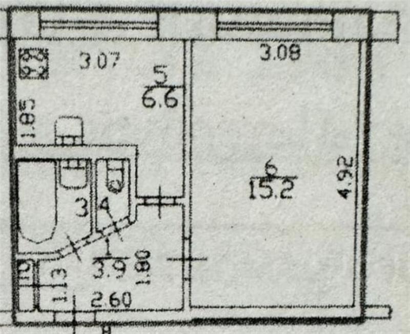 1-комнатная Квартира, 29 м2