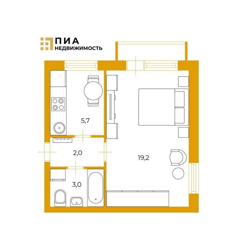 1-комнатная Квартира, 30 м2