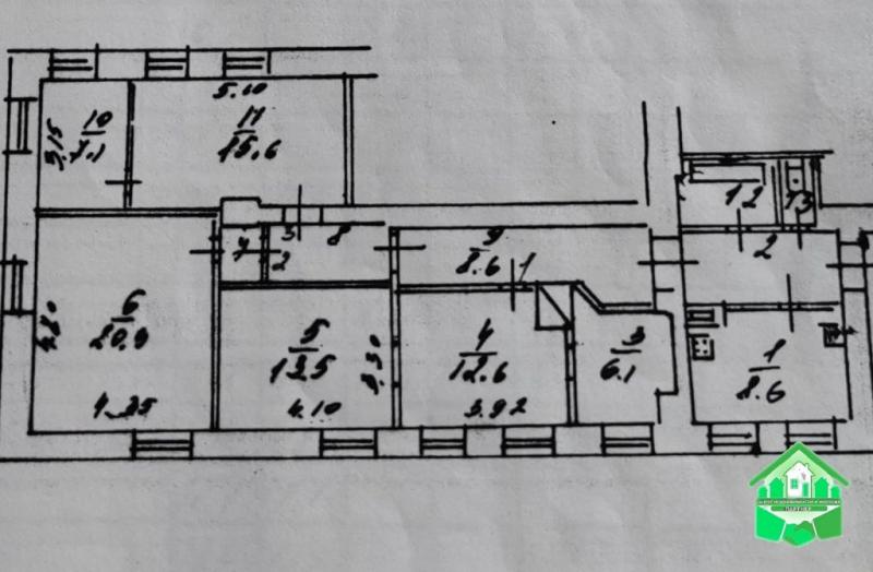 6-комн. квартира, 109 м², 2/3 этаж