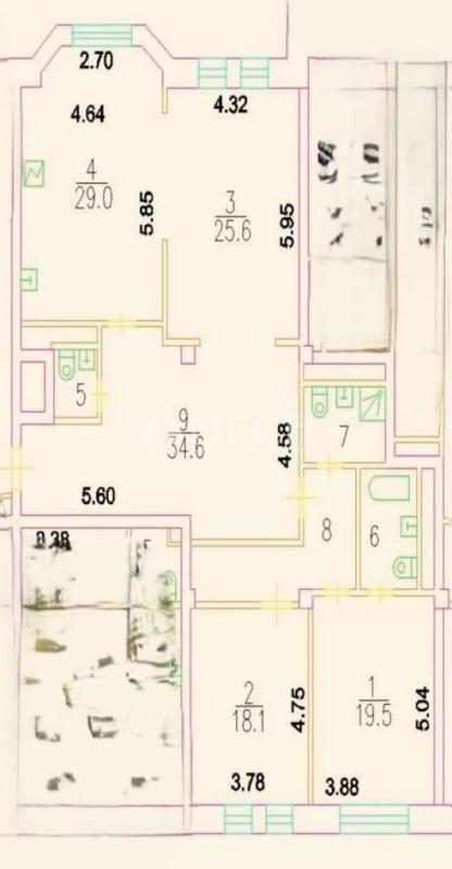 3-комн. квартира, 150 м², 5/9 этаж