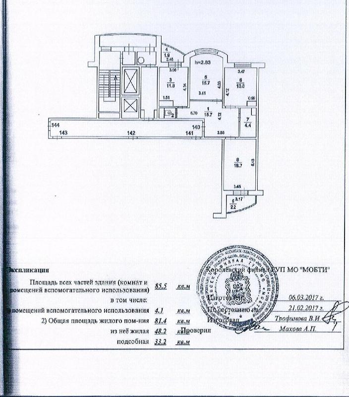 3-комн. квартира, 85 м², 17/17 этаж