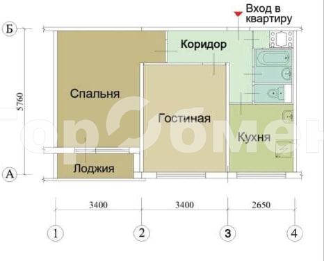 2-комн. квартира, 46 м², 1/12 этаж
