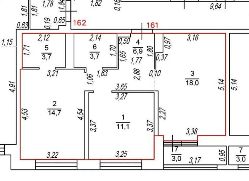 2-комн. квартира, 61 м², 9/15 этаж