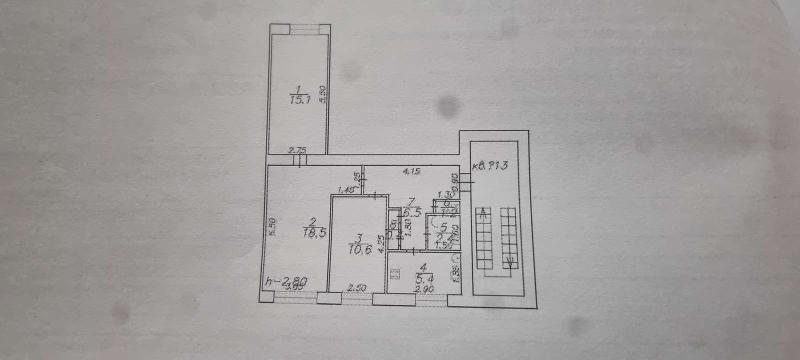 3-комн. квартира, 60 м², 2/2 этаж