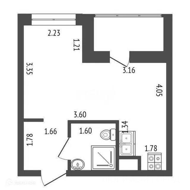 1-комн. квартира, 22 м², 8/12 этаж