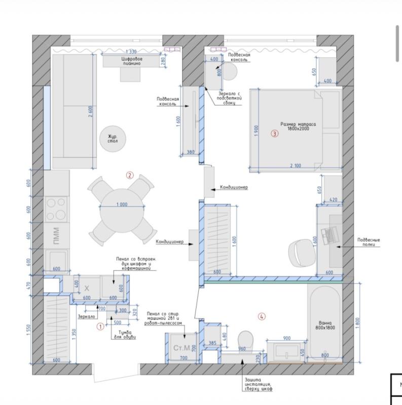 1-комн. квартира, 47 м², 16/50 этаж