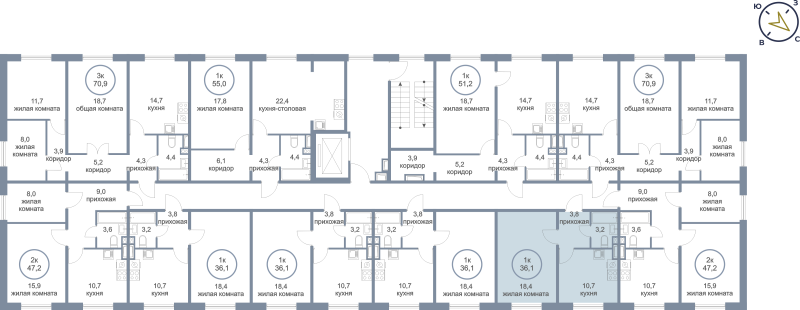 1-комн. квартира, 36 м², 5/9 этаж